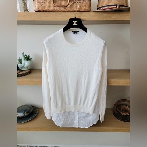 Theory Tops - Theory White Layered Knit Top